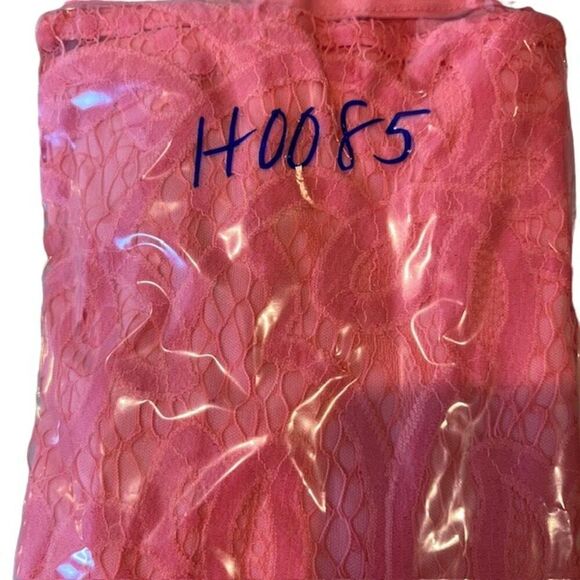 Altar'd State Women's Stretch Knit Crochet Sleeveless Dress Light Coral Medium - Picture 9 of 9